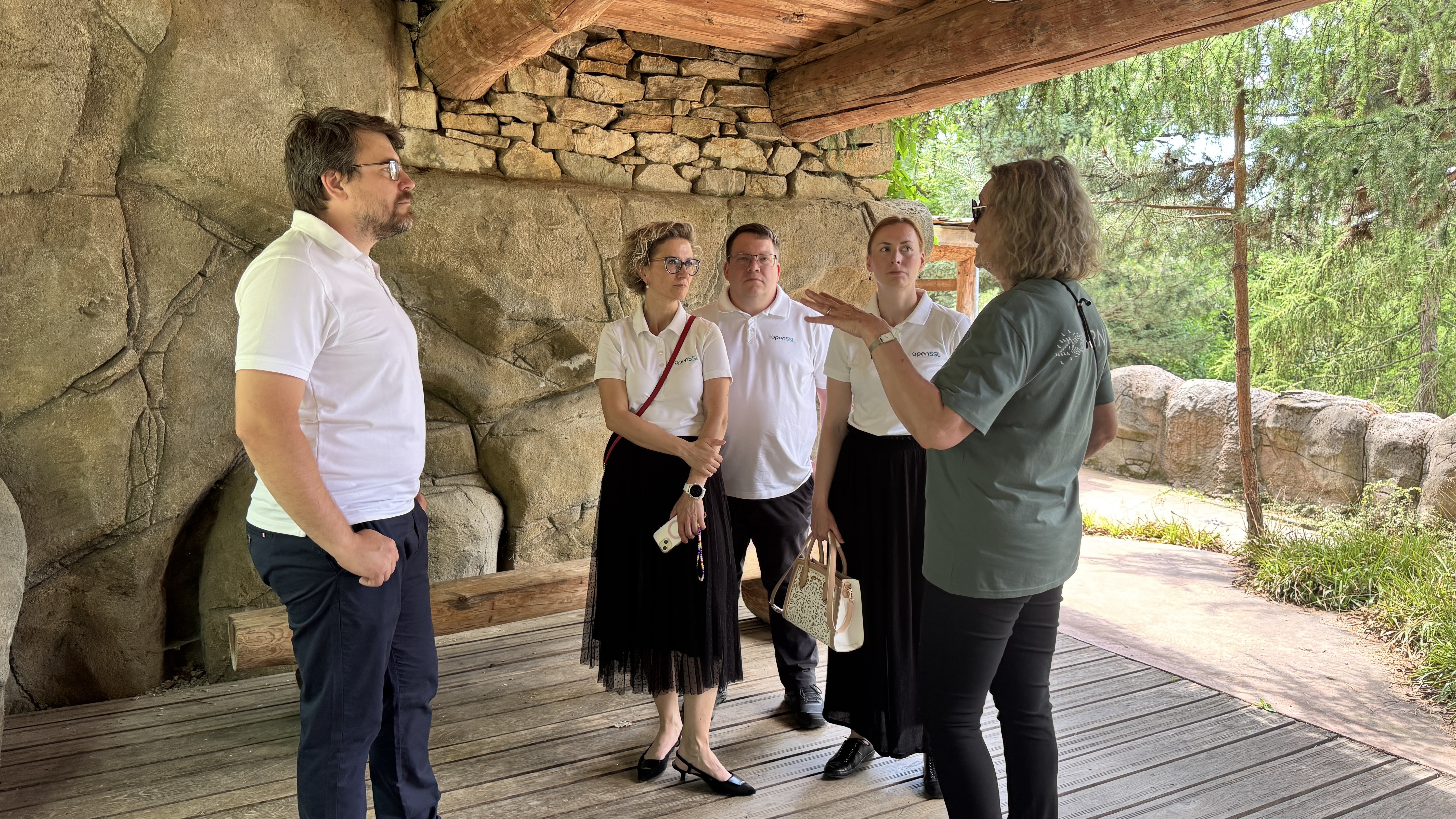 Our team visiting the Beringia enclosure at ZOO Brno, now home to Cora, Anna, and Elsa