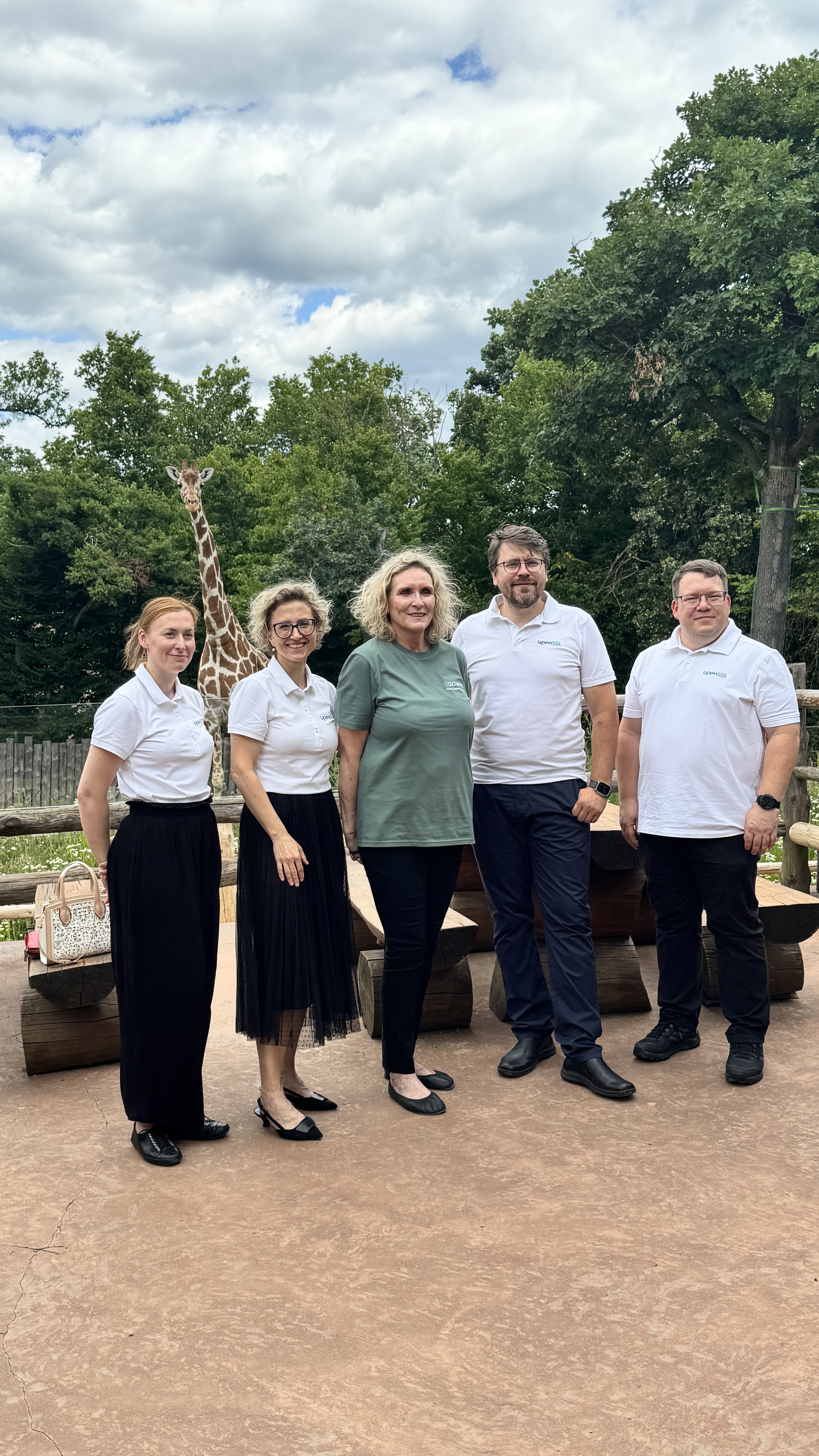 Katerina Micova (MarCom Specialist), Hana Andersen (MarCom Manager), Radana Dungelova (Director of ZOO Brno), Anton Arapov (Director) and Tomas Vavra (Engineering & Standards Manager)